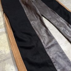 画像5: MATERIAL SWITCHED PATTERN STRAIGHT PANTS / W31 / MADE IN ITARY (5)