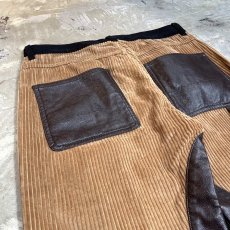 画像9: MATERIAL SWITCHED PATTERN STRAIGHT PANTS / W31 / MADE IN ITARY (9)