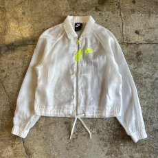 画像1: 【NIKE】WHITE LUSTER COLOR SHEER DESIGN ZIP UP JACKET / Ladies M (1)