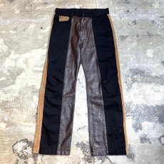 画像1: MATERIAL SWITCHED PATTERN STRAIGHT PANTS / W31 / MADE IN ITARY (1)