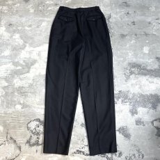 画像2: OLD【GUCCI】BLACK COLOR TAPERED SILHOUETTE SLACKS / W33 / MADE IN ITARY (2)