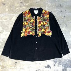 画像1: FRUITS PATTERN SWITCHED & PATCHED CORDUROY L/S SHIRT / Mens L (1)