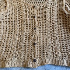 画像5: COLOR DESIGN CROCHET SHORT CARDIGAN / Ladies M (5)