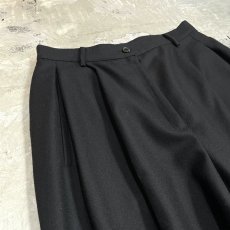 画像3: OLD【GUCCI】BLACK COLOR TAPERED SILHOUETTE SLACKS / W33 / MADE IN ITARY (3)