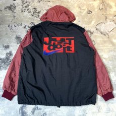 画像2: 【NIKE】BACK EMBROIDERY ZIP UP HOODIE NYLON JACKET / Mens L (2)