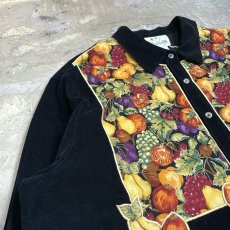 画像3: FRUITS PATTERN SWITCHED & PATCHED CORDUROY L/S SHIRT / Mens L (3)