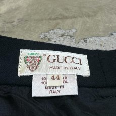 画像10: OLD【GUCCI】BLACK COLOR TAPERED SILHOUETTE SLACKS / W33 / MADE IN ITARY (10)