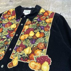 画像4: FRUITS PATTERN SWITCHED & PATCHED CORDUROY L/S SHIRT / Mens L (4)