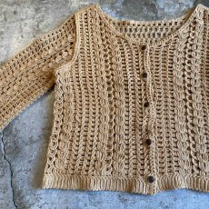 画像7: COLOR DESIGN CROCHET SHORT CARDIGAN / Ladies M (7)