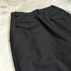 画像9: OLD【GUCCI】BLACK COLOR TAPERED SILHOUETTE SLACKS / W33 / MADE IN ITARY (9)