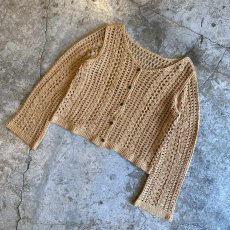 画像4: COLOR DESIGN CROCHET SHORT CARDIGAN / Ladies M (4)