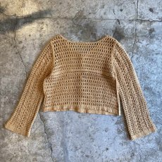 画像2: COLOR DESIGN CROCHET SHORT CARDIGAN / Ladies M (2)