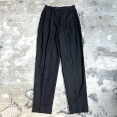 画像1: OLD【GUCCI】BLACK COLOR TAPERED SILHOUETTE SLACKS / W33 / MADE IN ITARY (1)