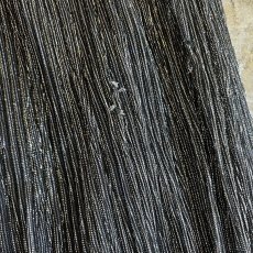 画像11: BLACK COLOR SILVER GLITTER PLEATS DESIGN SHEER SKIRT / W26~W32 (11)