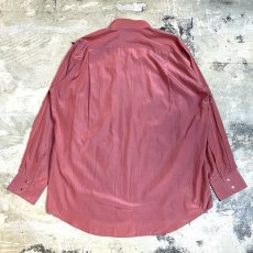 画像2: SNAP BUTTON PINK STAND COLLAR L/S SHIRT / Mens L (2)