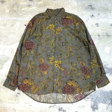 画像1: ALL OVER BOTANICAL GRAPHIC PATTERN L/S SHIRT / Mens L (1)