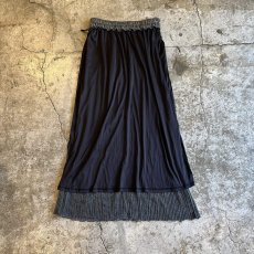 画像3: BLACK COLOR SILVER GLITTER PLEATS DESIGN SHEER SKIRT / W26~W32 (3)