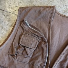 画像8: BROWN COLOR 13 POCKET DESIGN FISHING VEST / Ladies L (8)