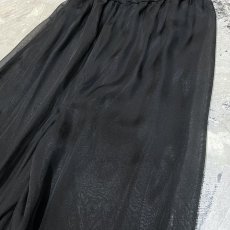 画像4: BLACK COLOR SHEER WIDE SIHOUETTE PANTS / W24~W37 (4)