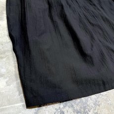 画像7: BLACK COLOR DRAW CODE WAIST SHEER SKIRT / FREE (7)