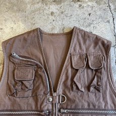 画像7: BROWN COLOR 13 POCKET DESIGN FISHING VEST / Ladies L (7)