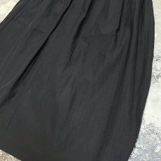 画像6: BLACK COLOR DRAW CODE WAIST SHEER SKIRT / FREE (6)