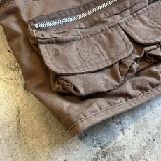 画像3: BROWN COLOR 13 POCKET DESIGN FISHING VEST / Ladies L (3)