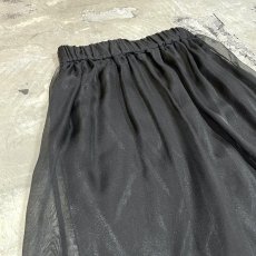 画像8: BLACK COLOR SHEER WIDE SIHOUETTE PANTS / W24~W37 (8)