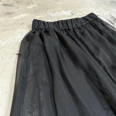 画像3: BLACK COLOR SHEER WIDE SIHOUETTE PANTS / W24~W37 (3)