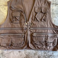 画像5: BROWN COLOR 13 POCKET DESIGN FISHING VEST / Ladies L (5)