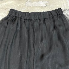 画像9: BLACK COLOR SHEER WIDE SIHOUETTE PANTS / W24~W37 (9)