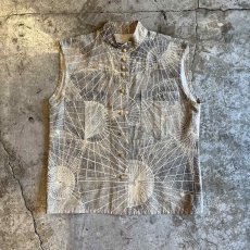 画像1: ALL OVER ARTISTIC PATTERN DOUBLE DESIGN N/S TOPS / Ladies M (1)