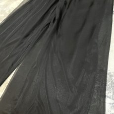 画像6: BLACK COLOR SHEER WIDE SIHOUETTE PANTS / W24~W37 (6)