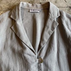 画像6: GRAY COLOR LINEN DESIGN JACKET / Ladies M (6)