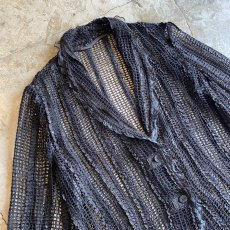 画像3: POINT SEQUINS DESIGN MESH BLACK COLOR JACKET / Ladies M (3)