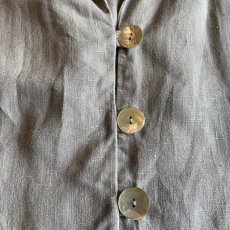 画像5: GRAY COLOR LINEN DESIGN JACKET / Ladies M (5)