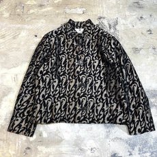 画像1: 【GIVENCHY】ALL OVER PATTERN JACQUARD STAND COLLAR JACKET / Mens S (1)