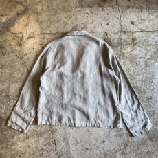 画像2: GRAY COLOR LINEN DESIGN JACKET / Ladies M (2)