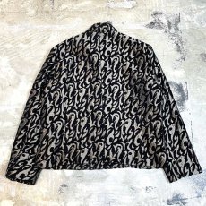 画像2: 【GIVENCHY】ALL OVER PATTERN JACQUARD STAND COLLAR JACKET / Mens S (2)