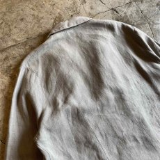 画像11: GRAY COLOR LINEN DESIGN JACKET / Ladies M (11)