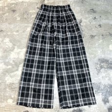 画像1: ALL OVER CHECK PATTERN WIDE SILHOUETTE PANTS / FREE (1)