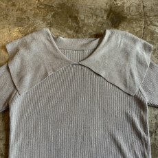 画像5: SILVER GLITTER COLOR DESIGN COLLAR KNIT TOPS / Ladies M (5)