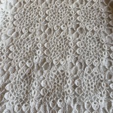 画像10: WHITE COLOR CROCHET DESIGN KNIT L/S TOPS / Ladies M (10)