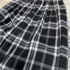 画像4: ALL OVER CHECK PATTERN WIDE SILHOUETTE PANTS / FREE (4)