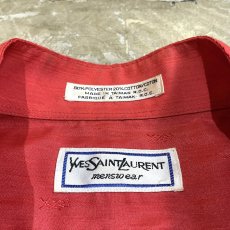 画像11: 【YVES SAINT LAURENT】LOGO BAND COLLAR L/S SHIRT / Mens L (11)