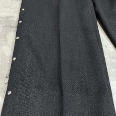 画像7: SIDE STUDS DECORATIVE GRAY COLOR SLACKS / W30 (7)