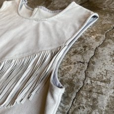 画像6: GRAY COLOR FRINGE DESIGN N/S TOPS / Ladies M (6)