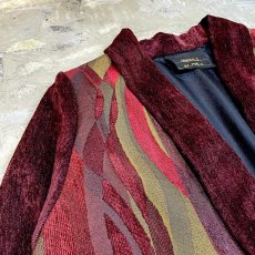 画像3: ARTISTIC PATTERN SWITCHED SHAWL COLLAR CARDIGAN / Mens M (3)