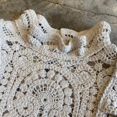 画像7: FRILL DESIGN CROCHET KNIT S/S TOPS / Ladies M (7)