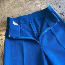 画像6: CENTER CREASE BLUE COLOR DESIGN KNIT PANTS / W27 (6)